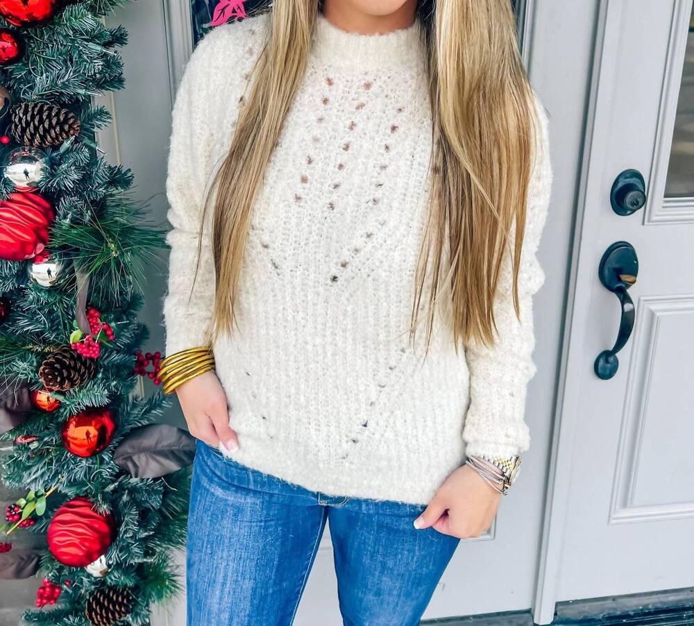 NEW DEAR JOHN DENIM madison sweater in cream